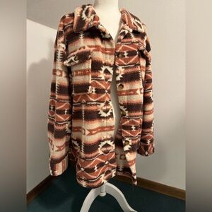 Cozy Patterned Women's Sweater Jacket